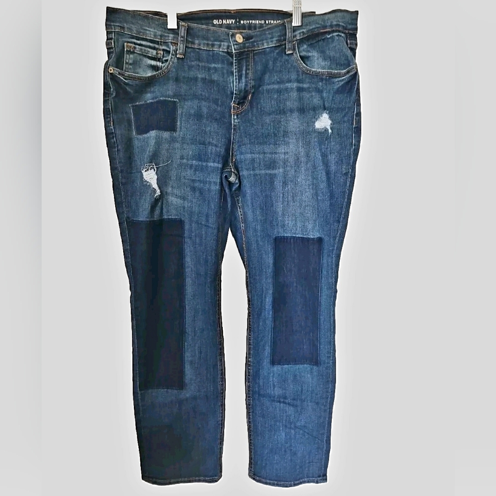Old Navy, Women's Jeans, Boyfriend, Straight Leg, Dark Patch Spots on Front